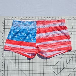 Womens U.S. Apparel American Flag Design Athletic Shorts for Active Days Size XL